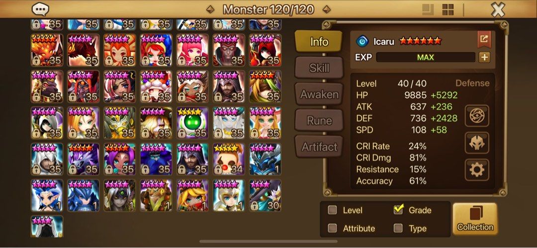 Summoners War EU- 1 LD Lucifer