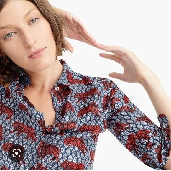 Silk Twill Shirt: Women's Designer Tops