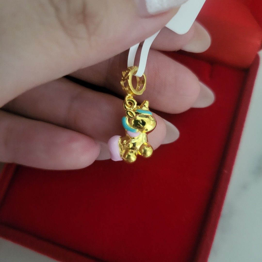 Gold unicorn charm cheap
