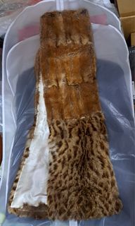 日本進口／收藏品／珍稀罕有的真毛皮草圍巾