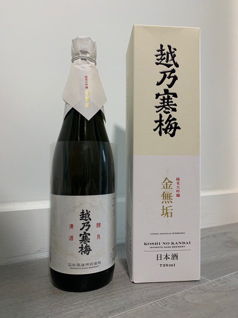 越乃寒梅（金無垢）純米大吟釀。（日本酒）, 嘢食& 嘢飲, 酒精飲料