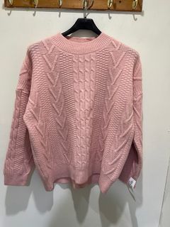 粉色 毛線衣 長袖上衣