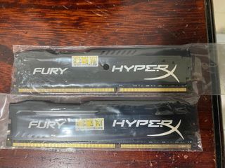 金士頓 HyperX FURY DDR3-1866 HX318C10FBK2/16超頻記憶體一對