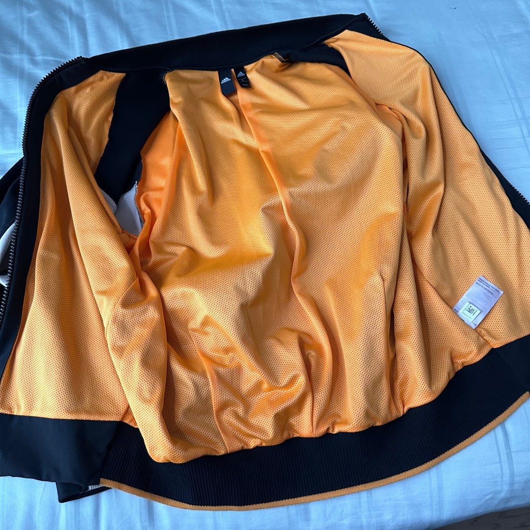 orange adidas bomber jacket