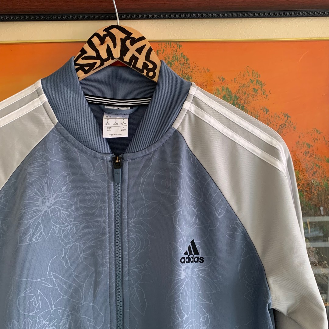Adidas embossed track jacket sale