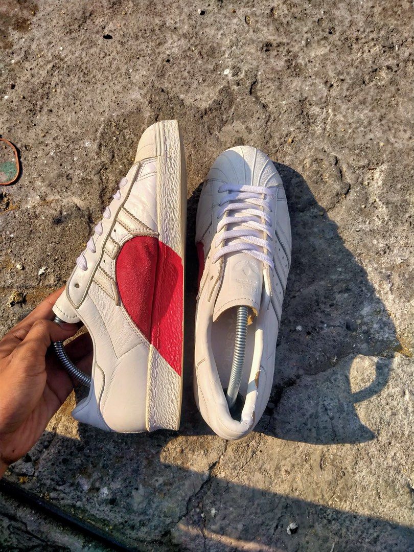 Adidas superstar 80s on sale half heart trainers