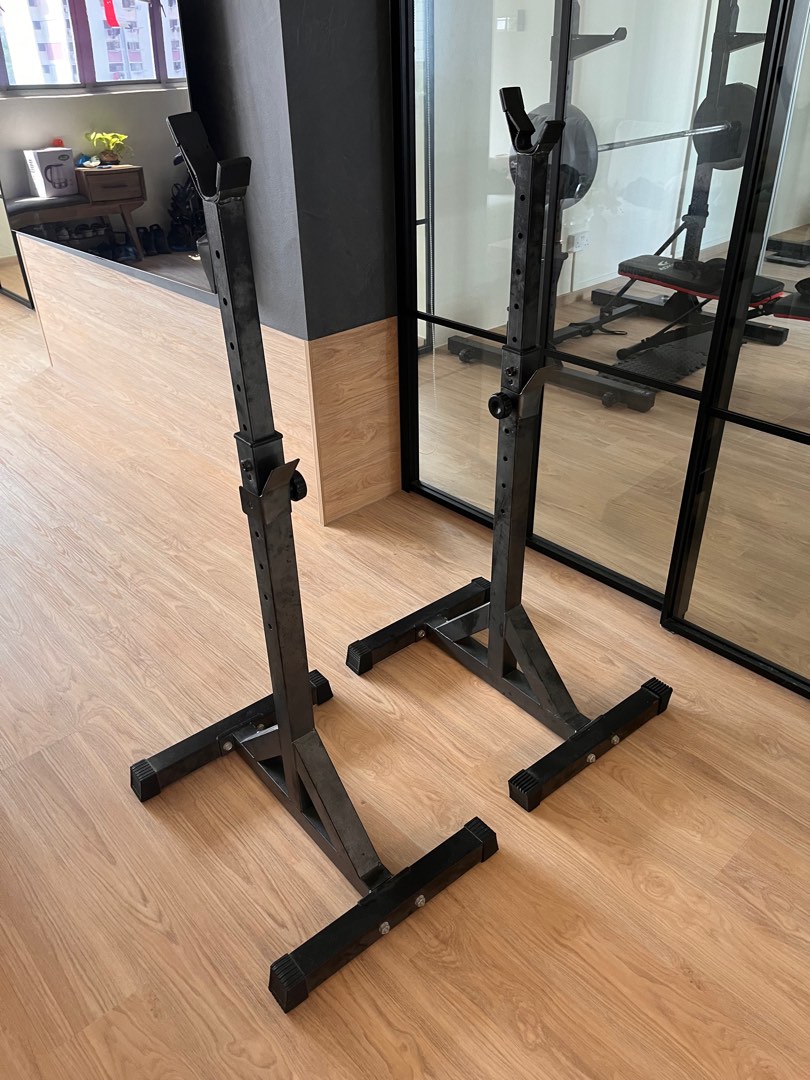 Adjustable Squat and Bench Rack, Sports Equipment, Exercise & Fitness ...
