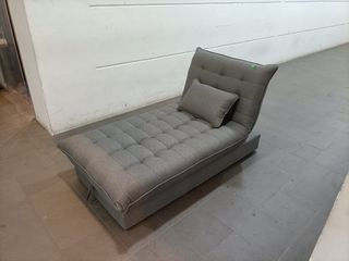 ALLARD Storage Chaise Sofa Bed in GREY FABRIC