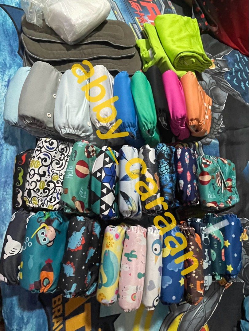 ALVA Cloth Diaper Bundle (Category: Diapers & Baby Wipes) located in Manila. Submitted by abigailcaraan (Listing ID 1269158857, Image 1). Description: Get all 29pcs ALVA cloth diapers (used for 2yrs all in good condition) + 63inserts (assorted bamboo charcoal, microfiber, coffee fiber) + 2 big wet bags SIZE: with 3x3 adjustable snaps to fit babies from 6.6lbs (newborn) up to 33 lbs (3-4yo) RFS: Decluttering, outgrown. MOP: Bank transfer PRICE IS 
