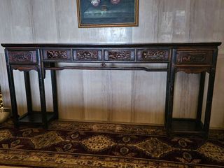 Antique carved chinese console table