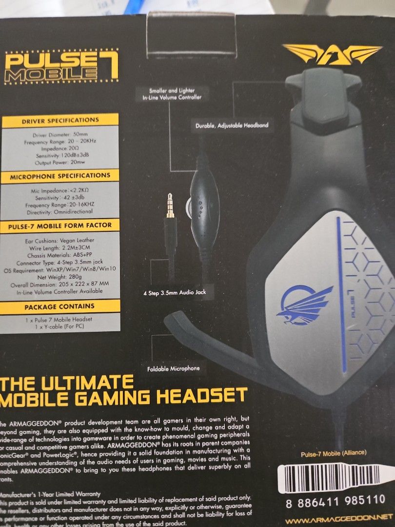 Armaggeddon headset, Audio, Headphones & Headsets on Carousell