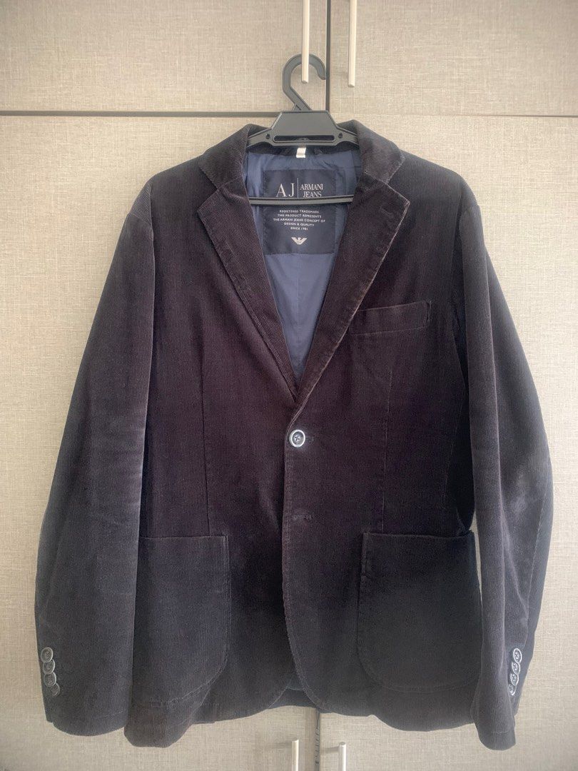 Armani Jeans Corduroy Blazer Men s Fashion Coats Jackets and Outerwear on Carousell