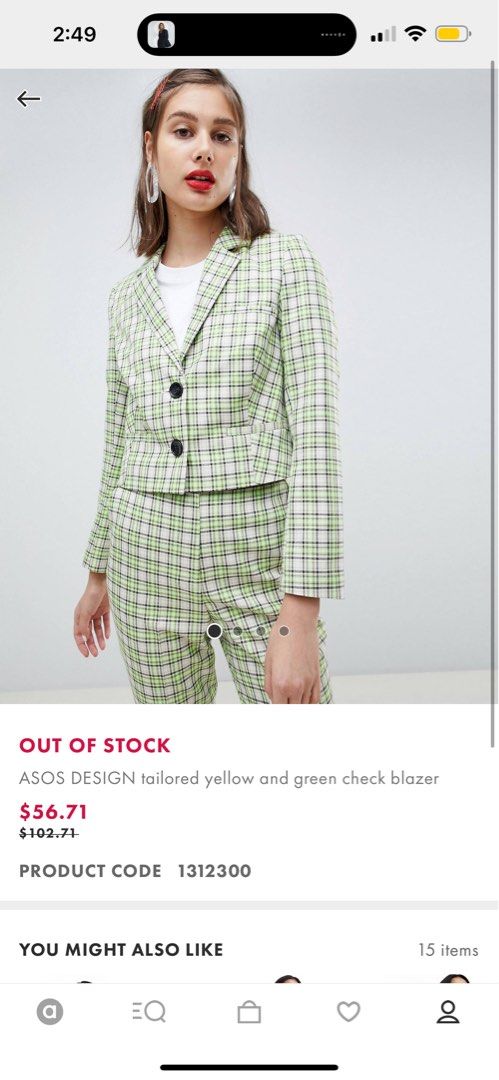 Check blazer design shop