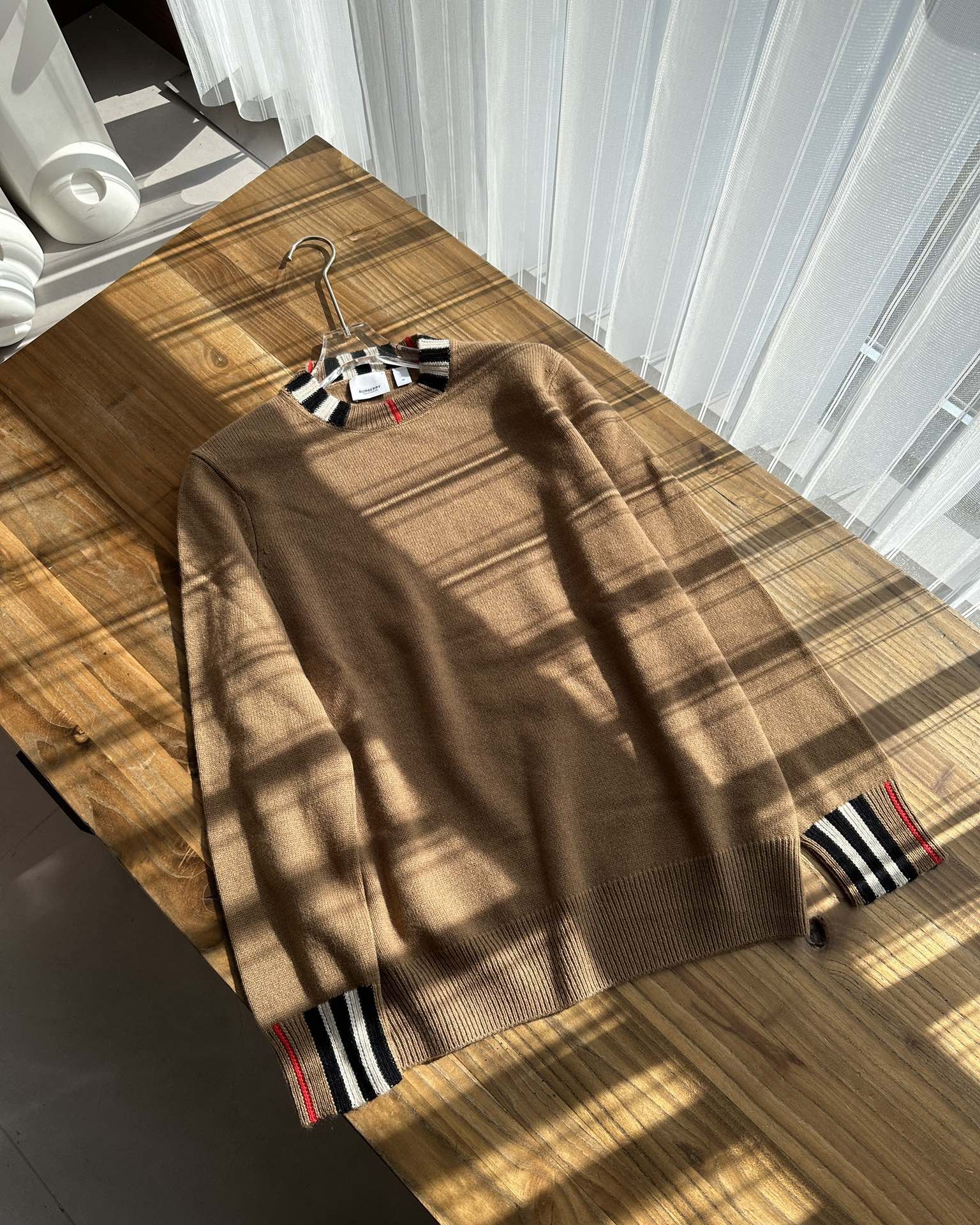 Authentic Burberry Color Block Turtleneck Sweater