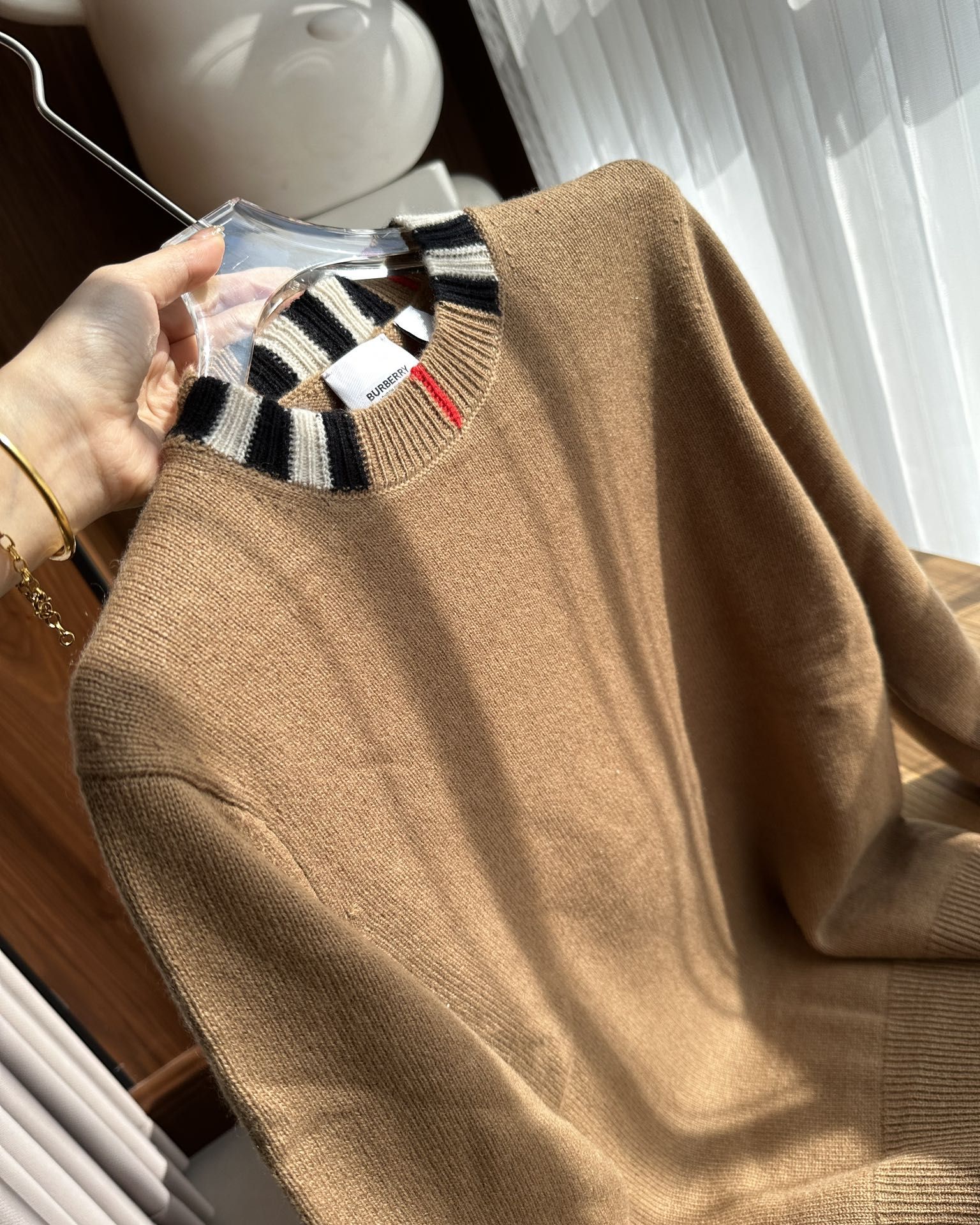 Burberry color block sweater clearance