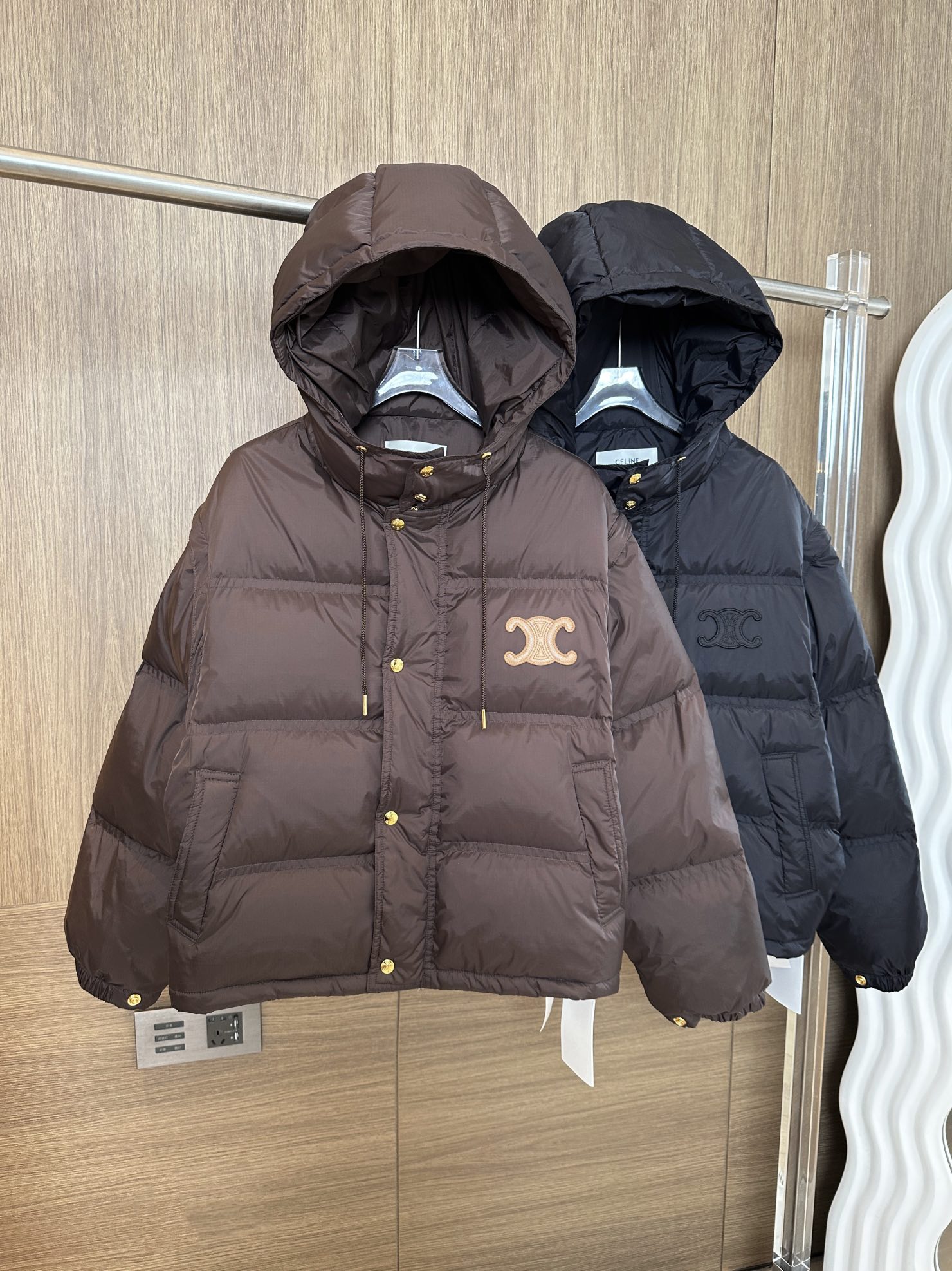 Authentic celine Detachable Sleeve Goose Down Jacket