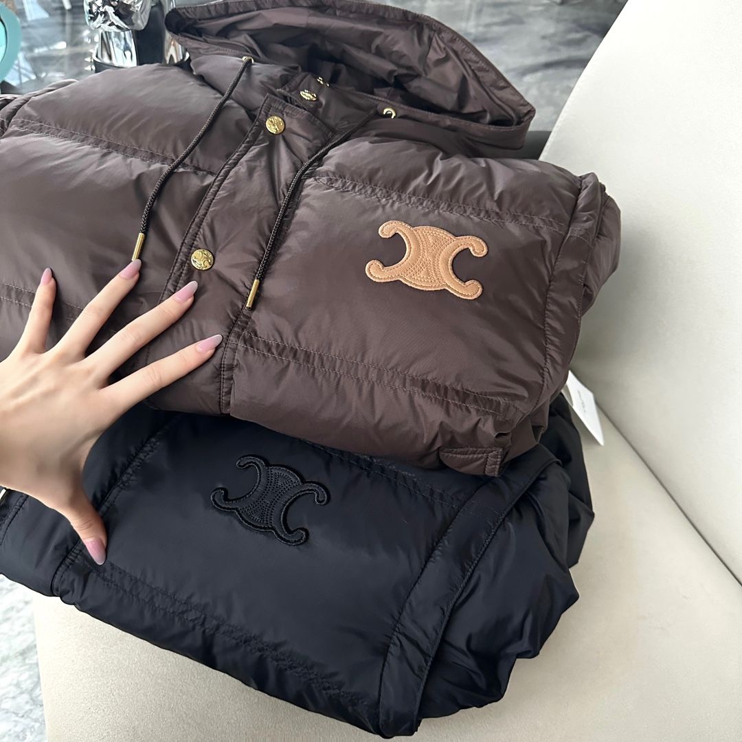 Authentic celine Detachable Sleeve Goose Down Jacket