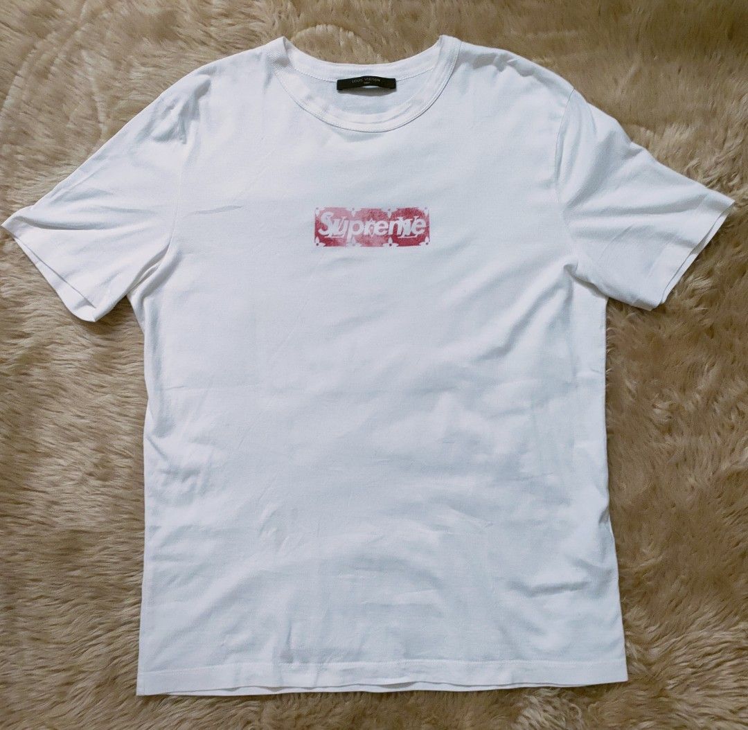 Authentic Supreme X Louis Vuitton Box Logo Tee Luxury Apparel on