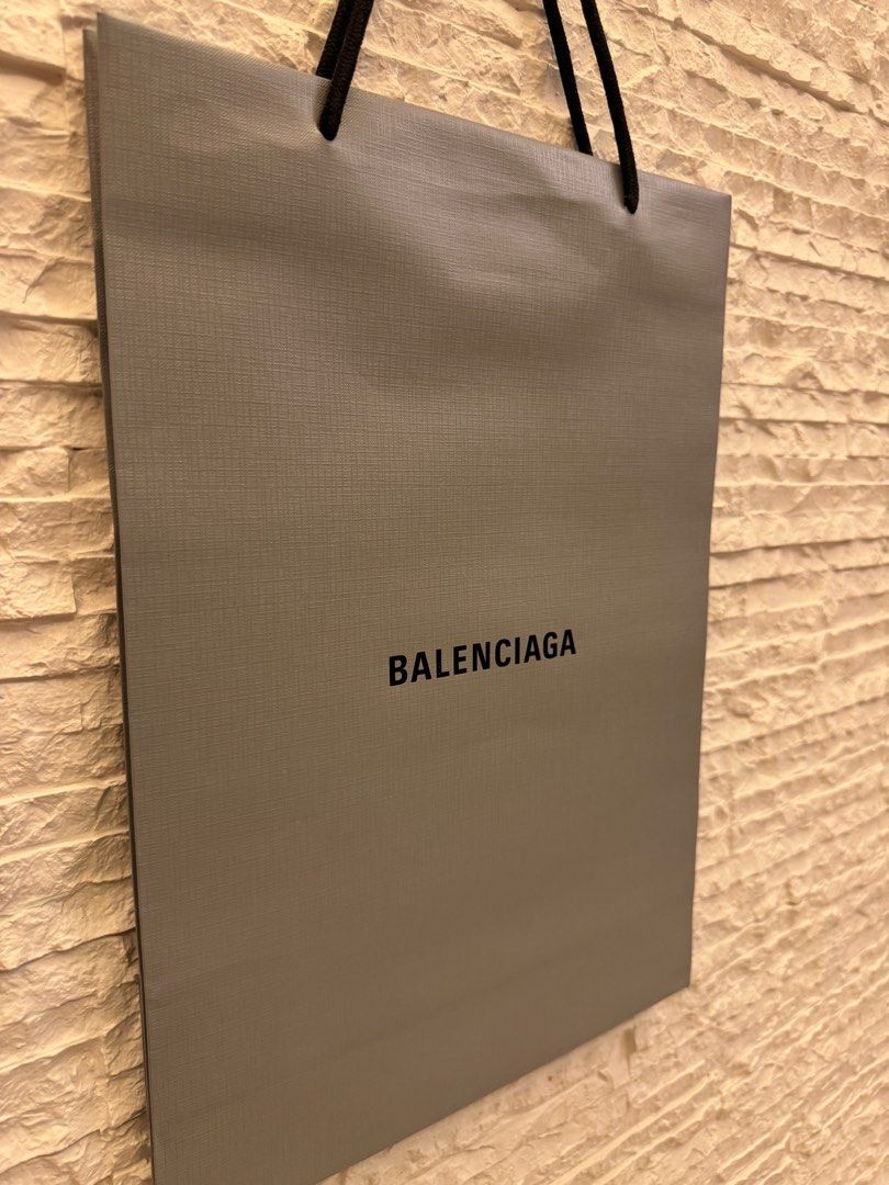 Balenciaga Paper Bag Large 2pcs (Category: Luxury Accessories) located in San Fernando. Submitted by mnlt_o (Listing ID 1269206845, Image 2). Description: Authentic From Balenciaga, Paris See photos for condition OAD: 45 L x 32 W x 12 D cm Price: 1,000 each take all for 1,500 shipping incl. Location: San Fdo Pamp..