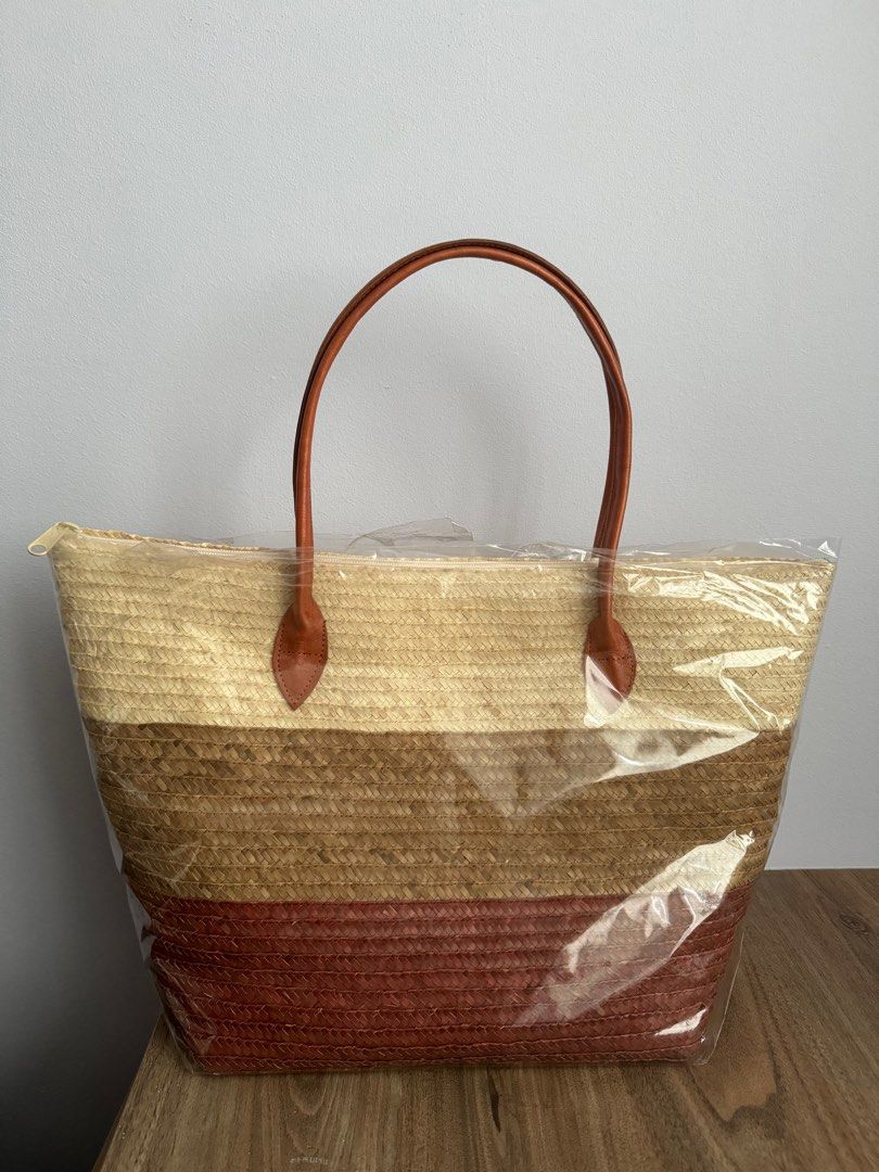 Raffia shop tote bag