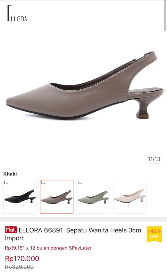 Belum Dipakai Sepatu Heels Wanita 3cm by Ellora