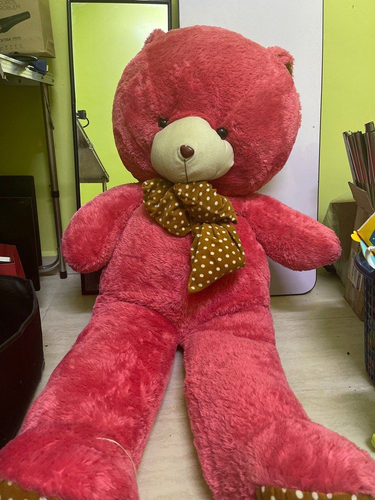 Pink teddy bear big size hotsell