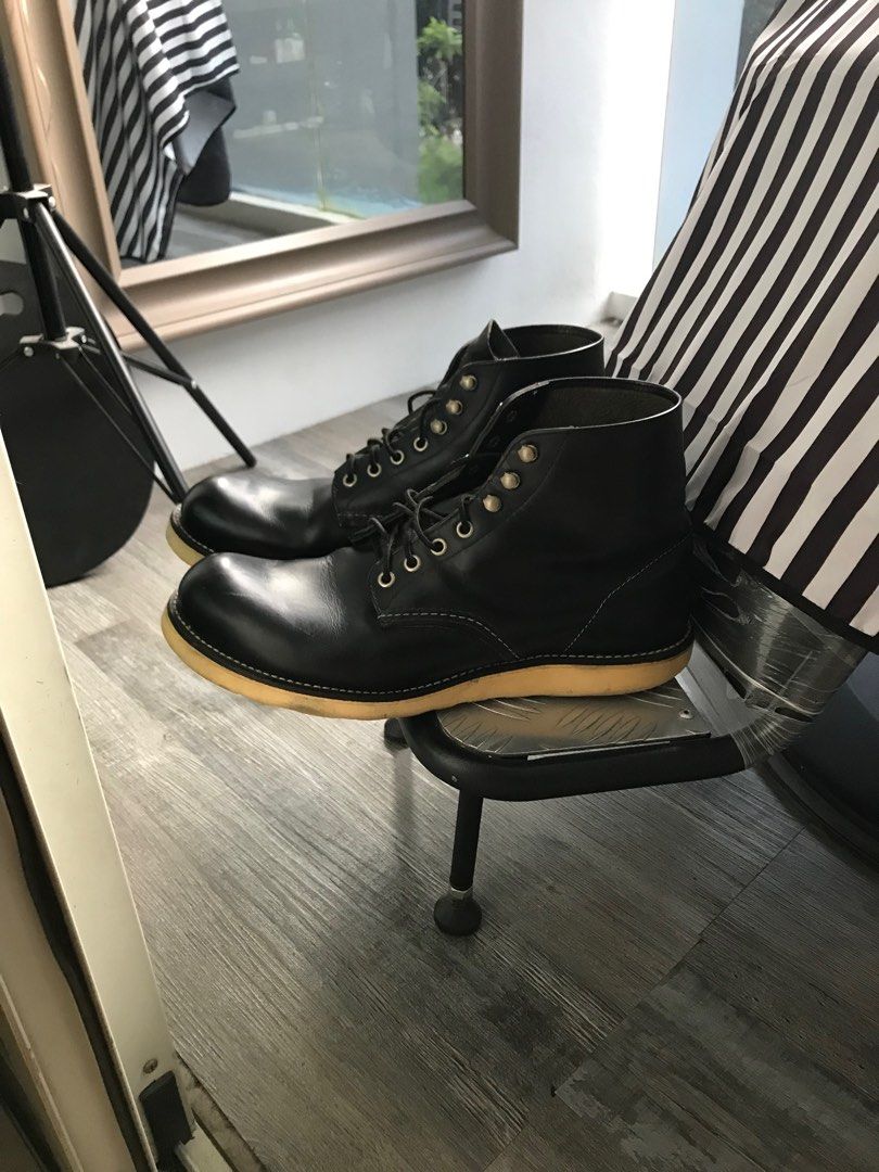 Red wing black slip on boots on sale