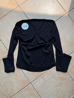 Black Sabrina Knit Crop