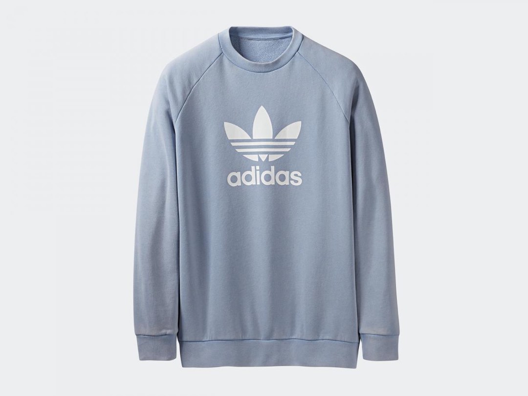 Adidas trefoil sweatshirt ash on sale blue