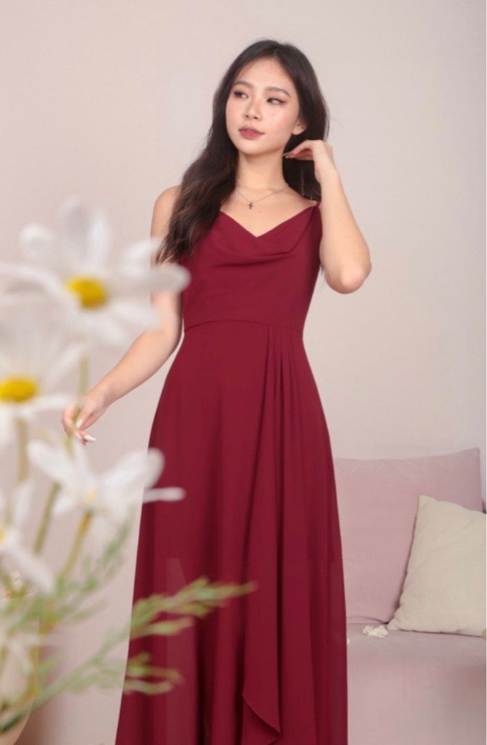 wine maxi dresses