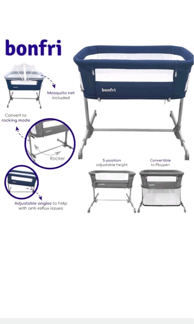 Bonfri S5 5in1 Cosleep Playpen Anti Reflux, Babies & Kids, Baby Nursery & Kids
