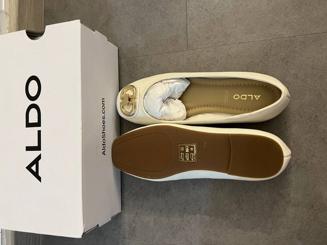 Aldo white sale flats