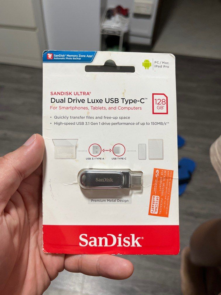 SanDisk Ultra Dual Drive Luxe USB-C 128 Go