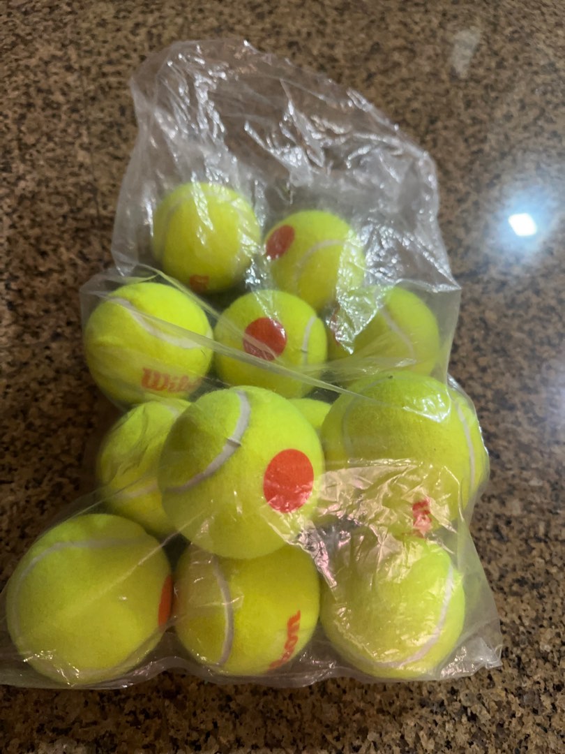 Brand new unused Wilson Stage 2 (Orange) tennis balls x12, Sports
