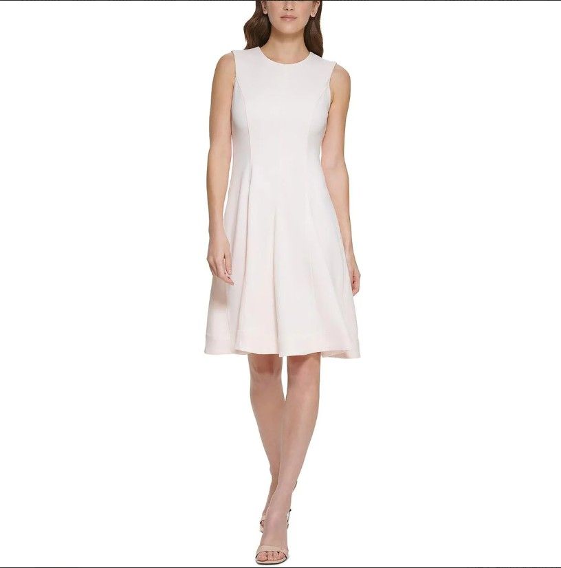 Peach calvin klein dress deals