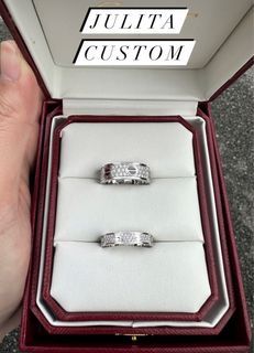 Cartier love paved ring ceramic