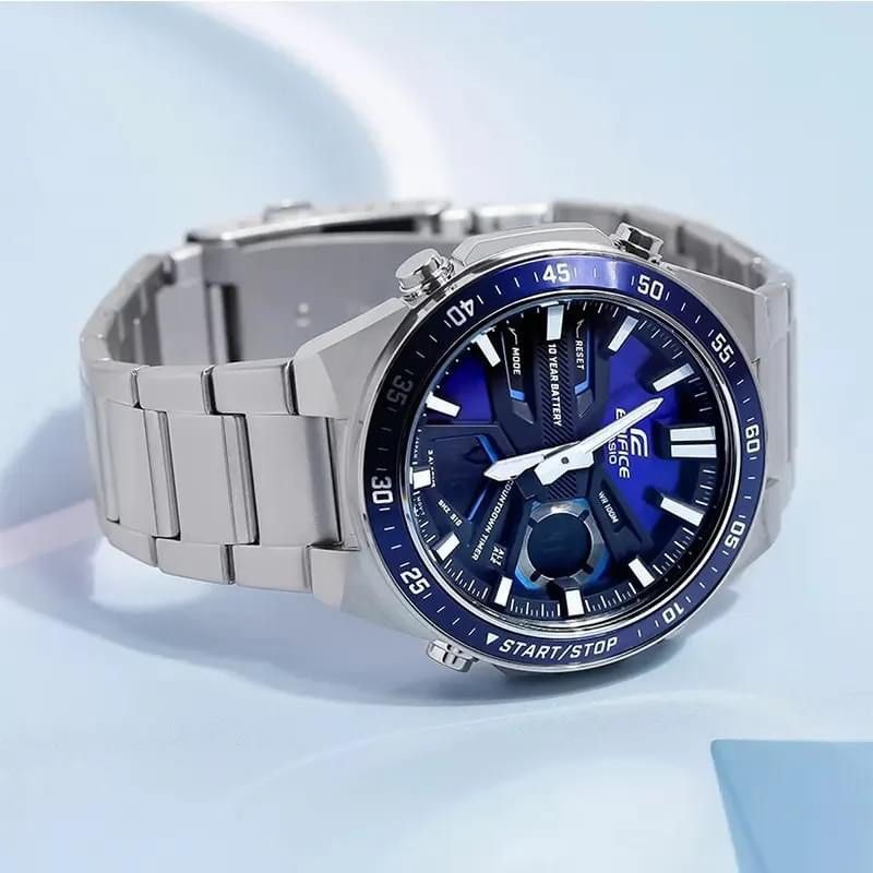 Casio Edifice EFV-C110D-2A (Category: Men's Watches) located in Manila. Submitted by seikowatchfactory (Listing ID 1269250152, Image 3). Description: BNIB 10/10 Model: Casio Edifice EFVC110D-2A Price: 4300 pesos Specifications: Case Size: 51.3 x 46.9 x 13.7mm Case and Bezel Material: Stainless Steel/Aluminum Weight: 166g Stainless Steel Band 100m Water Resistance One-touch 3-fold clasp Approx. Battery life: 10 years on CR2025 Mineral Glass World 