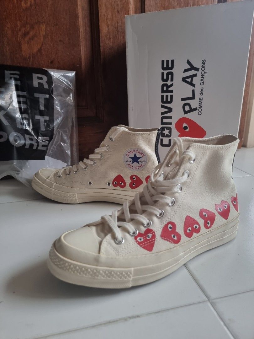 Converse Cdg chuck taylor multi hearts high sneakers