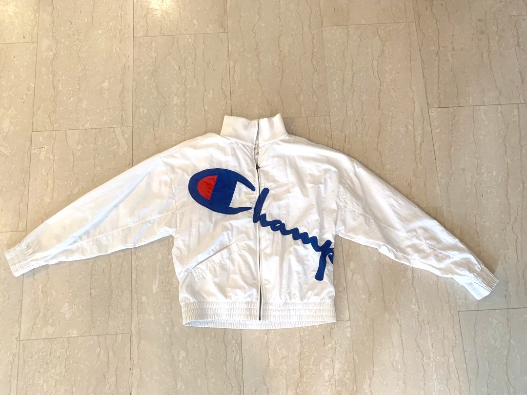 White champion track top jacket