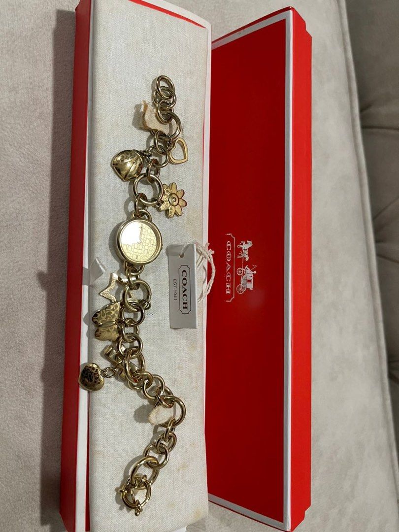 Coach Goldtone Rexy Charm Bracelet | Fashion Bracelets | Jewelry & Watches  | Shop The Exchange