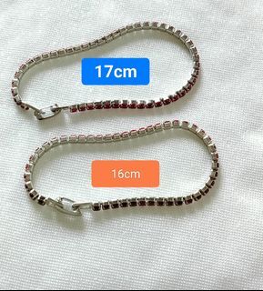 Customized Lab Made-Ruby Corundum Tennis Bracelet in Platinum Vermeil