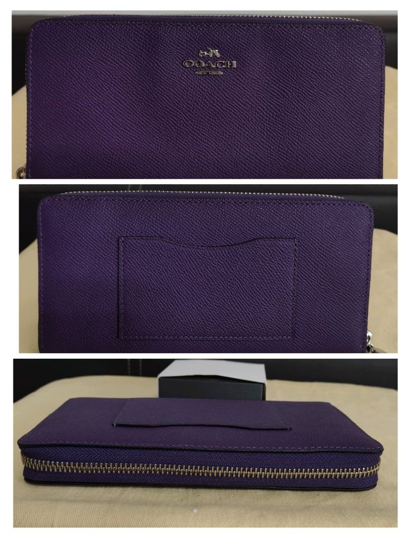 Purple store wallet coach