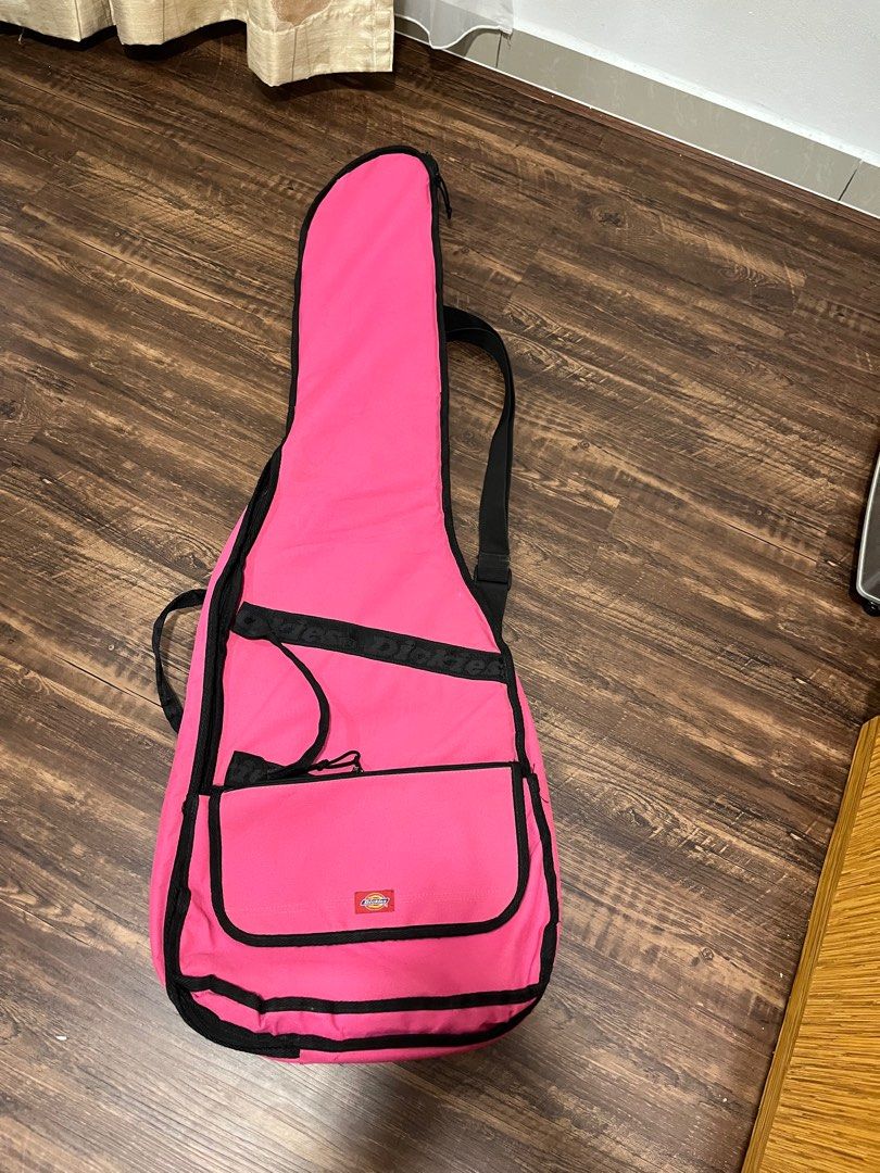 Pink guitar store case