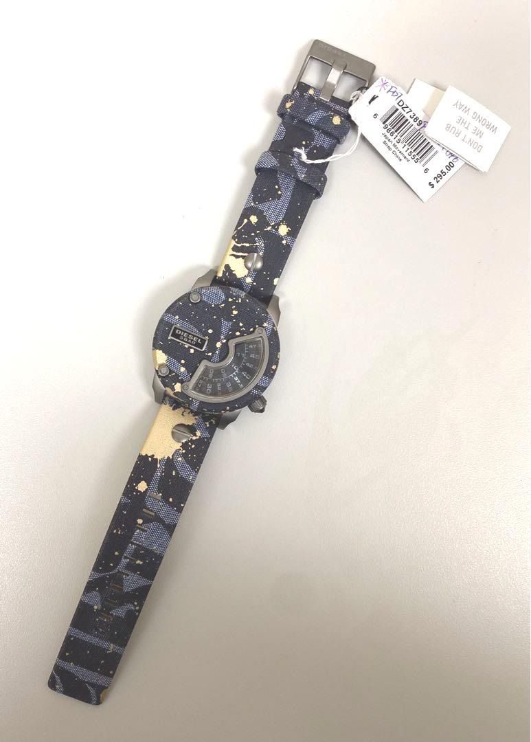 Diesel Mini Daddy Tan Camo Print Mens Watch DZ7389