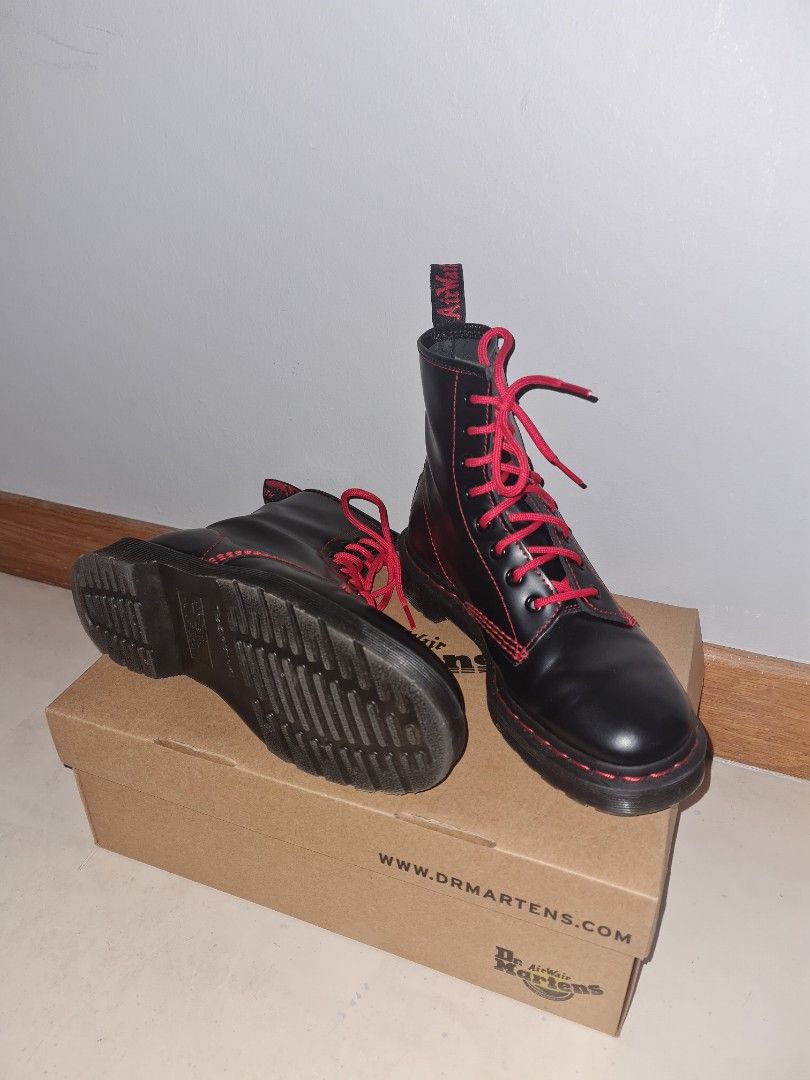 Red and black best sale dr martens