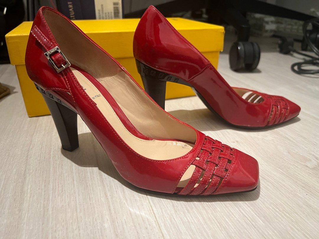 Fendi red heels top