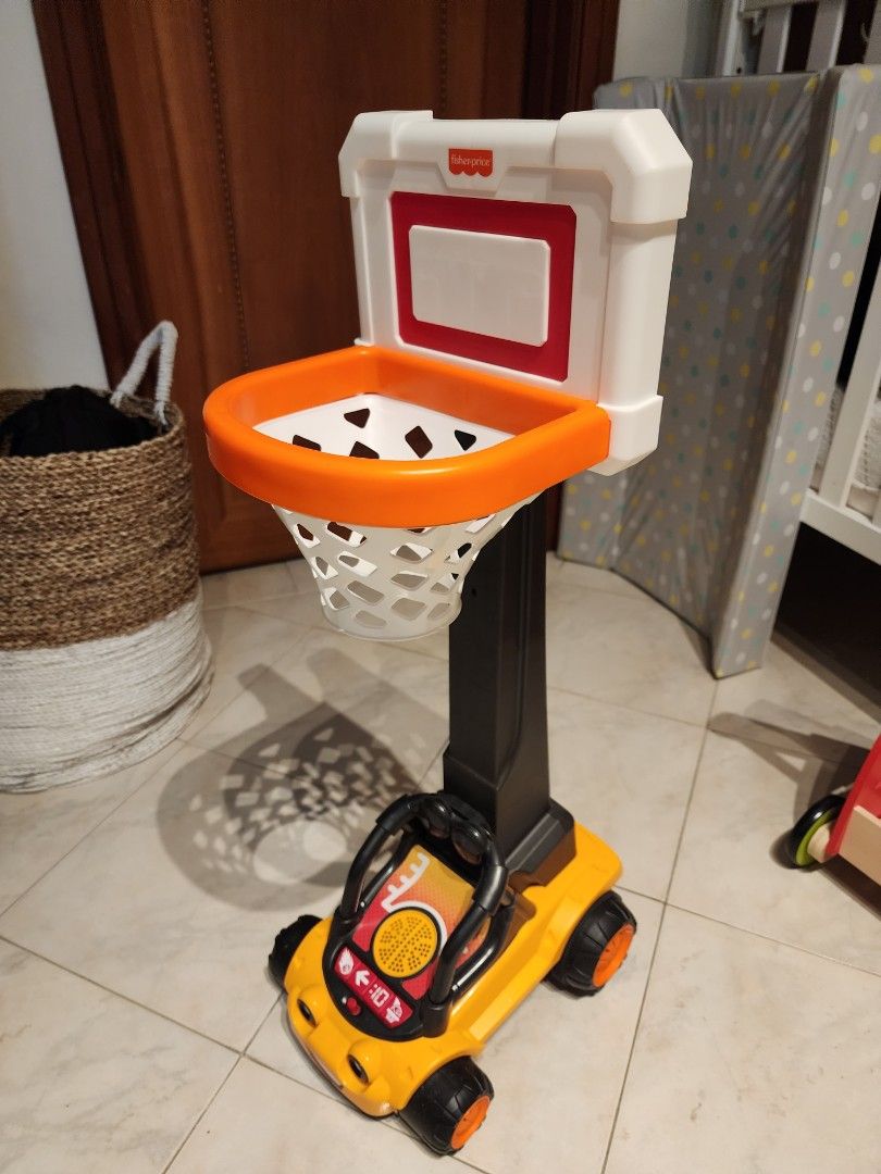 Fisher-Price B.B. Hoopster Electronic Basketball Toy with Lights & Sounds  for Kids, 2 Balls 