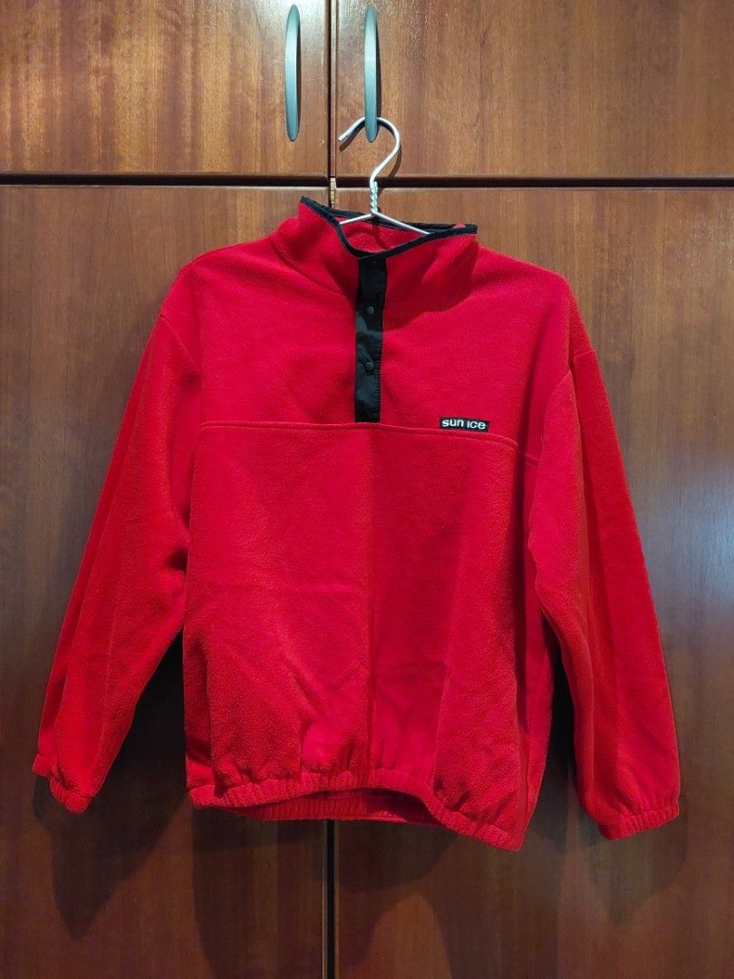 Red clearance fleece pullover
