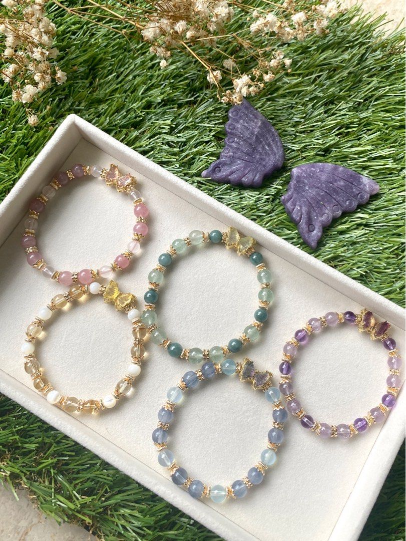 Butterfly top crystal bracelet