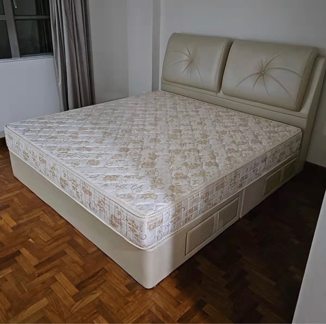 Free delivery king size storage bed frame and king size mattress